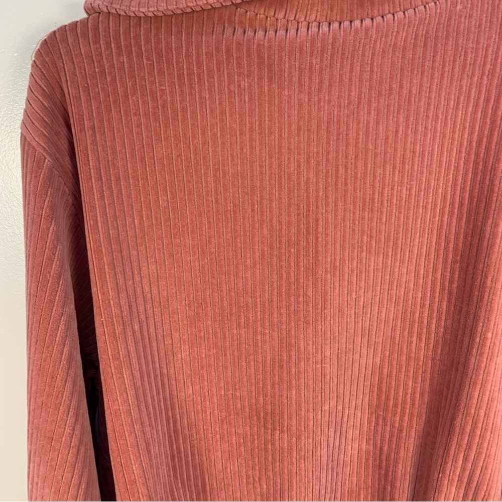 Free People Serena Ribbed Corduroy Quarter Button Pullover Sweater - Picture 9 of 12
